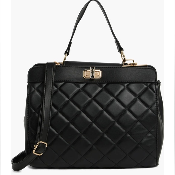 Badgley Mischka Diamond Quilted Top Handle Bag NWT - Picture 2 of 7